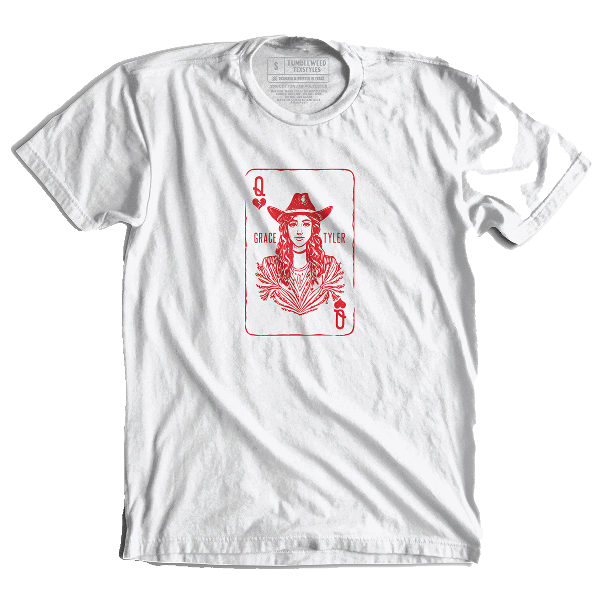 Queen of Hearts tee